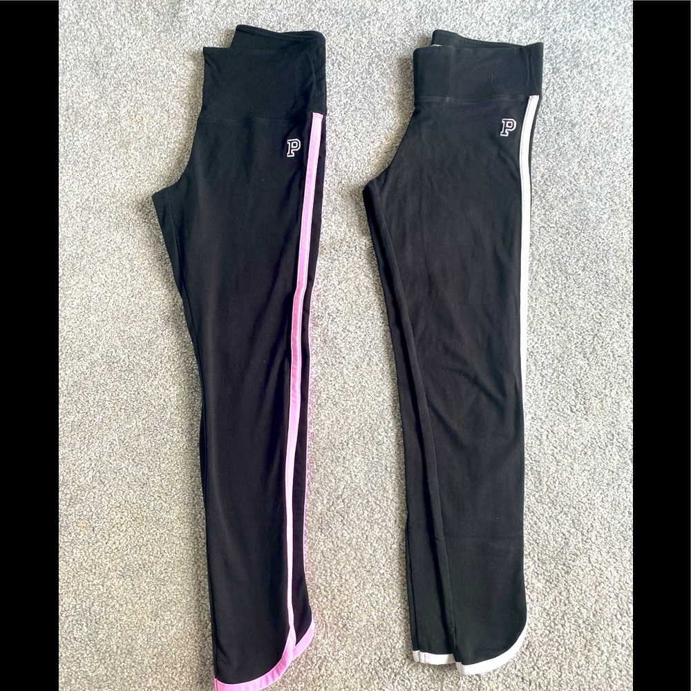 2 Victoria Secret Pink mid Waist Yoga Pants Small